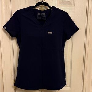 Figs Women's Technican Collection Dark Blue Short Sleeve Top